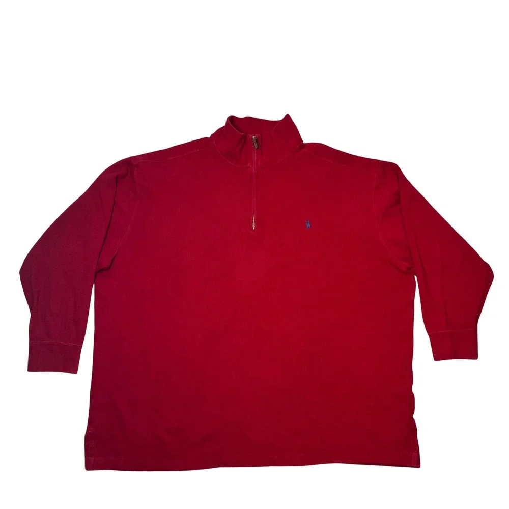 Polo by Ralph Lauren 1/4 Zip Pullover Sweater Red Men's Size 2XB
